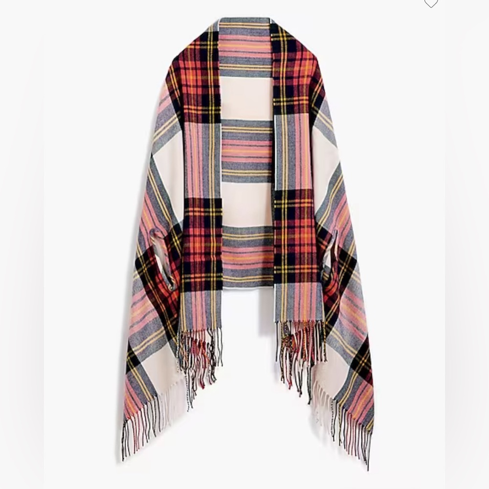 Jcrew Factory Plaid cape scarf
